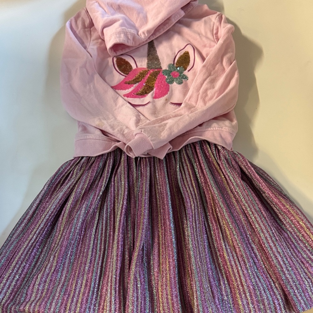 Kate Mack Pink and Purple Unicorn Dress